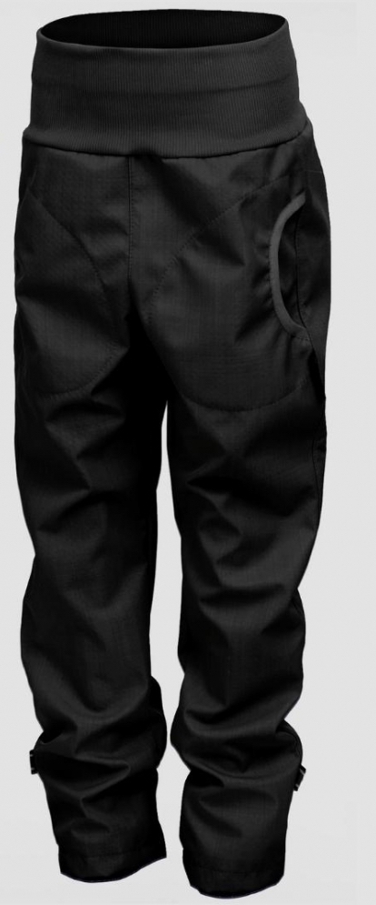 Černé softshell kalhoty s bambusovou podšívkou vel. 98/104 - nový střih