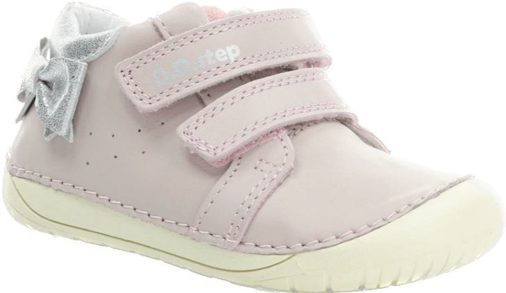 Obuv D.D.Step S070-363A BAREFOOT Baby pink/mašle