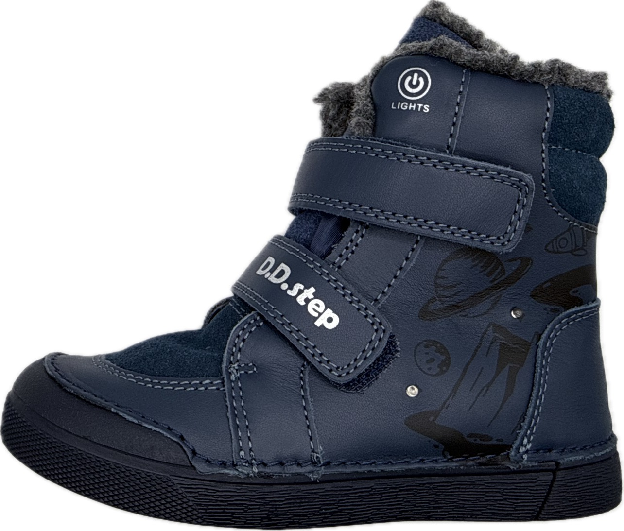 OBUV DDStep W068-52998AM Royal Blue/Vesmír blikající